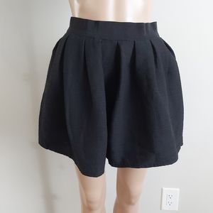 Aritzia Elegant Black Pleated Mini Skirt